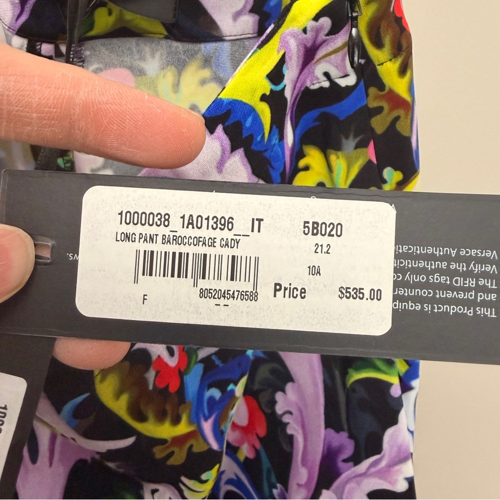 Versace Multicolor Baroque Print Flare Pants kids size 10 - Picture 3 of 9